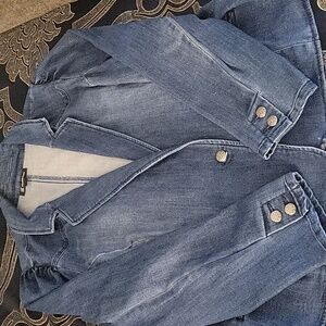 INC International Concepts Blue Jean Blazer